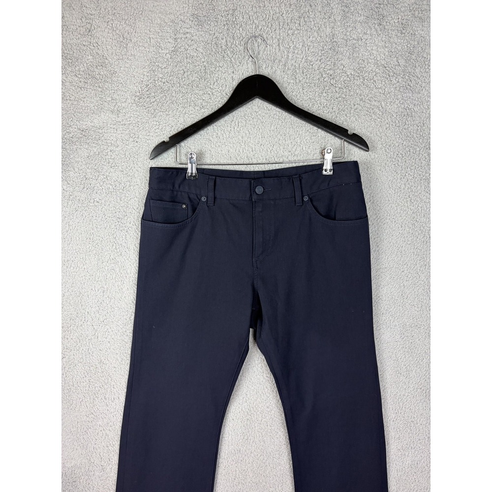 Boss Delaware Jeans Mens 36x28 Blue Dark Wash Slim Straight Stretch Denim
